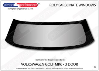 VOLKSWAGEN - Golf Mk6 - Lexan polycarbonate rear screen