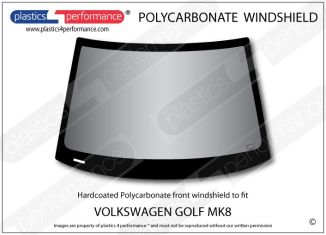 VOLKSWAGEN - Golf MK8 - Hardcoated polycarbonate Front windscreen