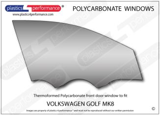 VOLKSWAGEN Golf MK8 - Lexan Polycarbonate right front door window