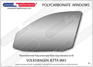 VOLKSWAGEN Jetta Mk5 - Lexan Polycarbonate left front door window