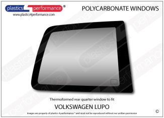 VOLKSWAGEN - Lupo - Lexan Polycarbonate left rear quarter window