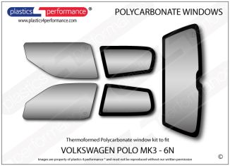VOLKSWAGEN - Polo MK3 6N - Lexan Polycarbonate window kit