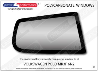 VOLKSWAGEN - Polo MK3F 6N2 - Lexan Polycarbonate right rear quarter window