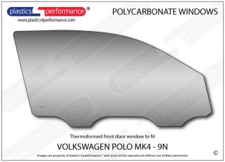VOLKSWAGEN - Polo MK4 9N - Lexan Polycarbonate right front door window