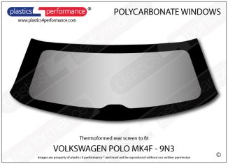 VOLKSWAGEN - Polo MK4F 9N3 - Lexan Polycarbonate rear screen