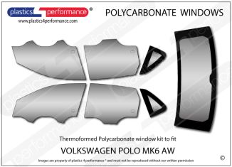 VOLKSWAGEN - Polo MK6 AW - Lexan Polycarbonate window kit