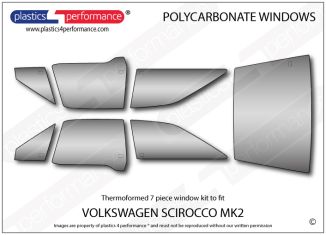 VOLKSWAGEN Scirocco Mk2 - Lexan Polycarbonate window kit