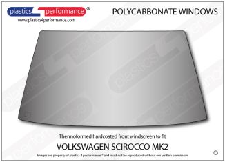 VOLKSWAGEN - Scirocco Mk2 - Hardcoated Polycarbonate front windscreen