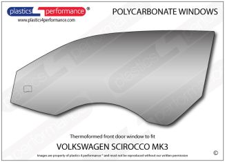VOLKSWAGEN - Scirocco Mk3 - Lexan Polycarbonate left front door window