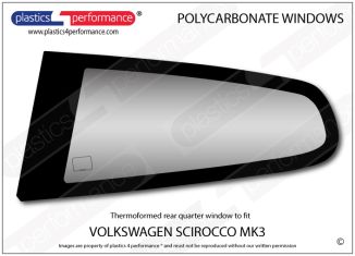 VOLKSWAGEN - Scirocco Mk3 - Lexan Polycarbonate left rear quarter window