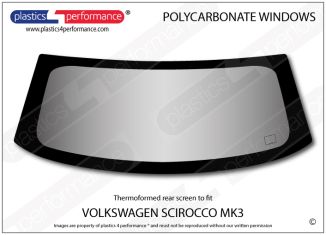 VOLKSWAGEN - Scirocco Mk3 - Lexan Polycarbonate rear screen