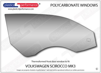 VOLKSWAGEN - Scirocco Mk3 - Lexan Polycarbonate right front door window