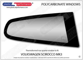 VOLKSWAGEN - Scirocco Mk3 - Lexan Polycarbonate right rear quarter window