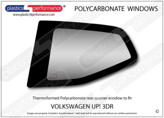 VOLKSWAGEN Up! 3dr - Lexan Polycarbonate left rear quarter window