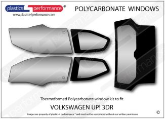 VOLKSWAGEN Up! 3dr - Lexan Polycarbonate window kit