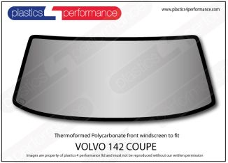 VOLVO - 142 Coupe - Hardcoated Lexan Polycarbonate front windscreen
