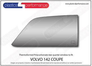 VOLVO - 142 Coupe - Lexan Polycarbonate right rear quarter window
