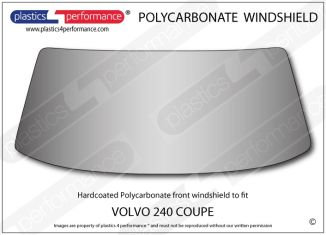 VOVLO 240 Coupe - Hardcoated Lexan Polycarbonate front windshield