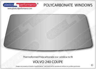 VOLVO 240 Coupe - Lexan Polycarbonate rear window