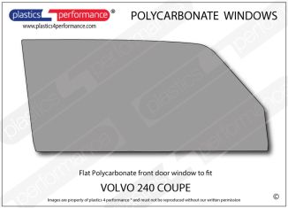 VOLVO - 240 Coupe - Lexan Polycarbonate right front door window