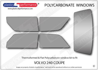 VOLVO 240 Coupe - Lexan Polycarbonate window kit