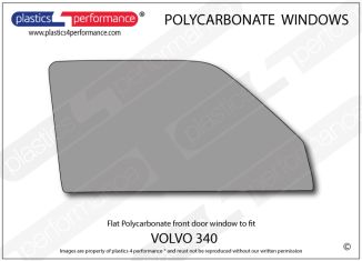 VOLVO - 340 - Lexan Polycarbonate right front door window