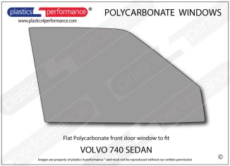 VOLVO - 740 Sedan - Lexan Polycarbonate right front door window