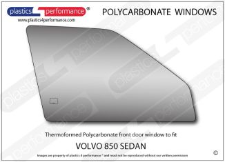 VOLVO 850 Sedan - Lexan Polycarbonate right front door window
