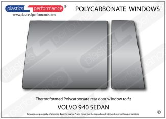 VOLVO 940 Sedan - Lexan Polycarbonate left rear door window
