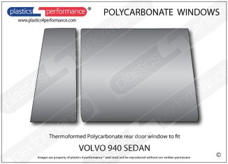 VOLVO 940 Sedan - Lexan Polycarbonate right rear door window