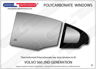 VOLVO - S60 2nd Gen - Lexan Polycarbonate left rear door window