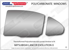 MITSUBISHI - Lancer Evo 10 - Lexan Polycarbonate left rear door window