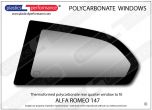 ALFA ROMEO - 147 GTA - Lexan Polycarbonate left hand rear quarter window