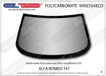 ALFA ROMEO - 147 GTA - Hardcoated Lexan Polycarbonate front windscreen