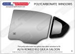 ALFA ROMEO - Giulia 952 Sedan - Lexan Polycarbonate left rear door window