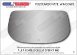 ALFA ROMEO - 105 Giulia Sprint - Lexan Polycarbonate Rear screen