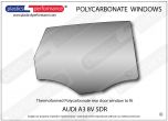 AUDI A3 / S3 / RS3 8V 5dr - Lexan Polycarbonate right rear door window