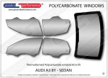 AUDI A3 / S3 / RS3 8Y Sedan - Lexan Polycarbonate window kit