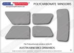 Austin - Mini MK3 onwards - Lexan Polycarbonate window kit