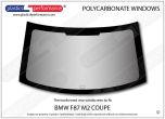 BMW - F87 M2 Coupe - Lexan Polycarbonate rear screen
