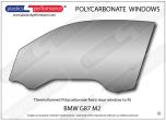 BMW G87 M2 - Lexan Polycarbonate left front door window