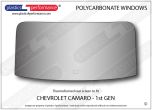 CHEVROLET - Camaro 1st Generation - Lexan Polycarbonate rear screen