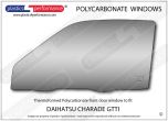 DAIHATSU Charade GTTi - Lexan Polycarbonate left front door window