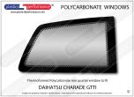 DAIHATSU Charade GTTi - Lexan Polycarbonate right rear quarter window
