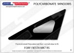 FORD - Fiesta R5 - Lexan Polycarbonate left front door quarter window