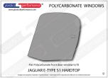JAGUAR - E type S1 Hardtop - Lexan Polycarbonate left front door window