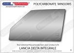 LANCIA - Delta Integrale - Lexan Polycarbonate left front door window