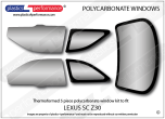 LEXUS - SC Z30 - Lexan Polycarbonate window kit