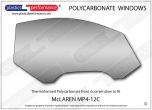 McLAREN MP4-12C - Lexan Polycarbonate right front door window