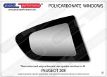 PEUGEOT 208 - Lexan Polycarbonate right rear quarter window